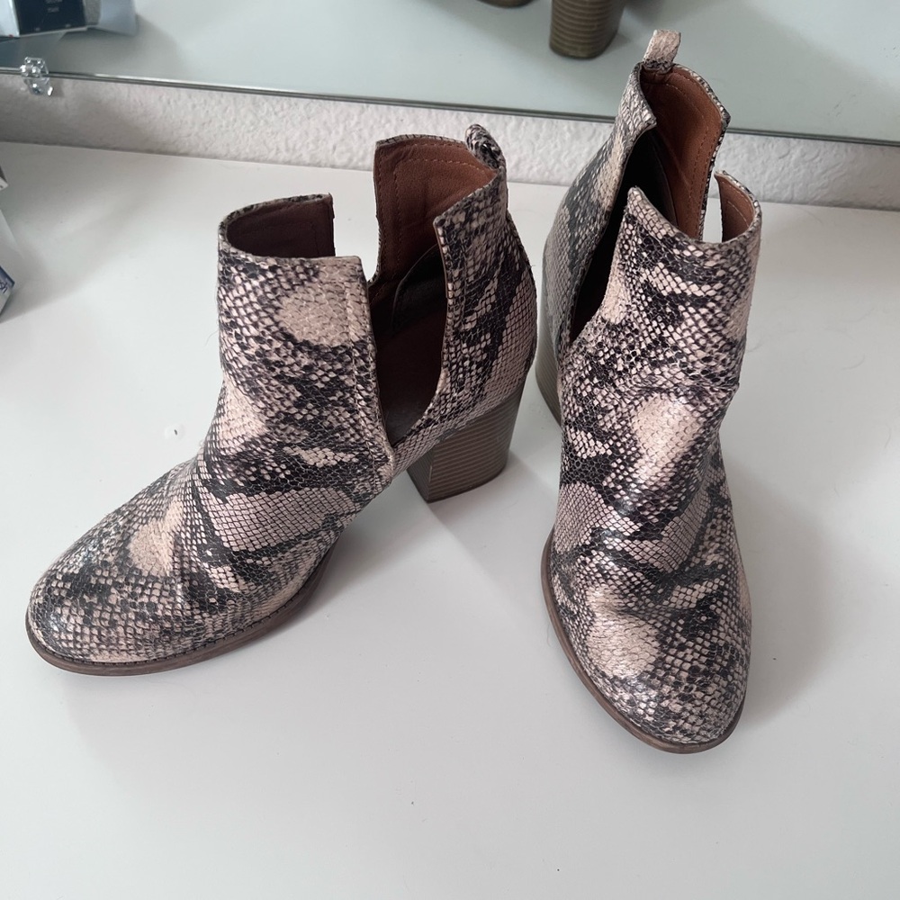Snakeskin Ankle Boots